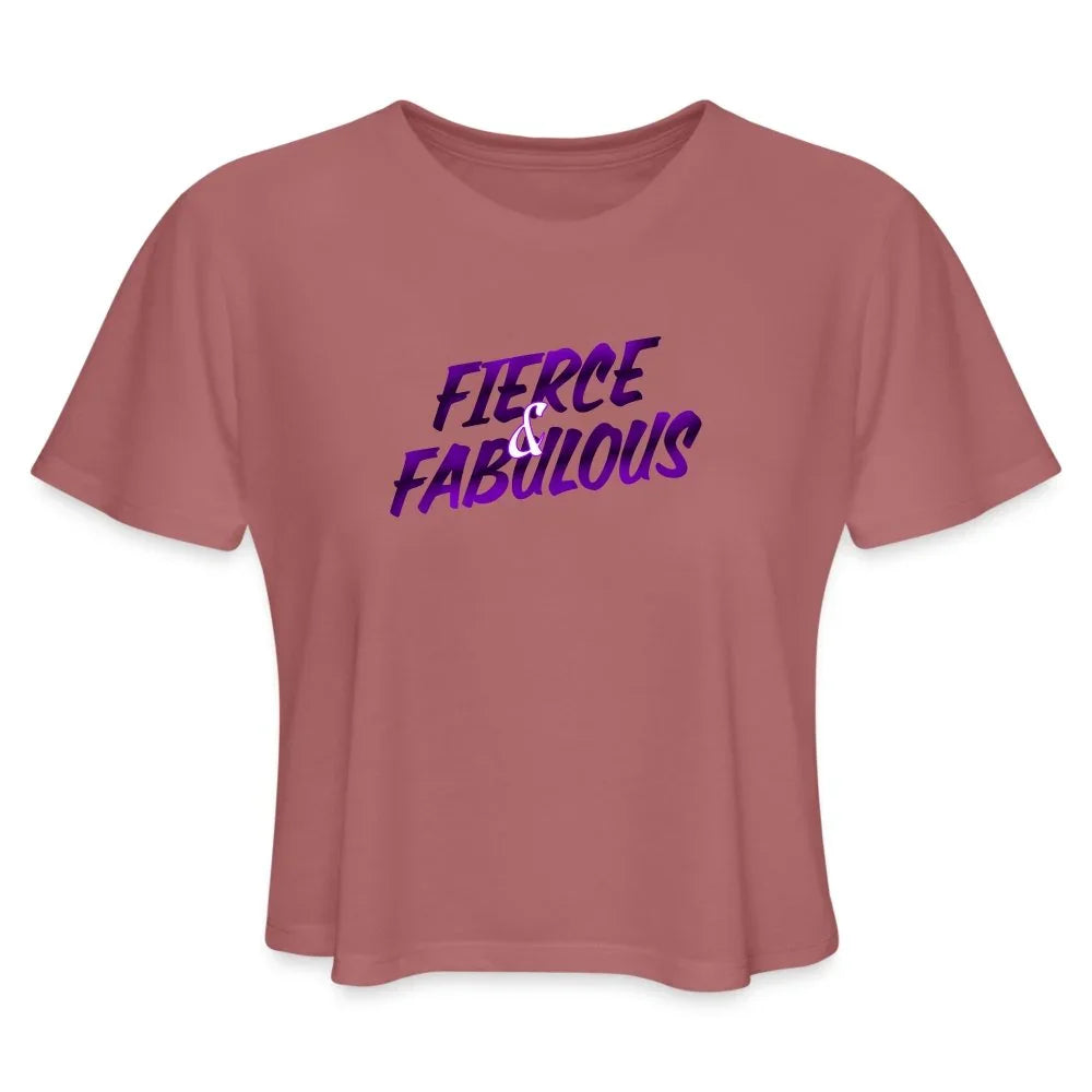 Fierce and Fabulous Women's Cropped T-Shirt - Empowering Fitness Apparel for Confident Women - Fitness Fam Apparel