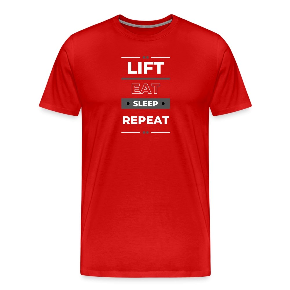 Lift Eat Sleep Repeat Men's Gym T-Shirt for Workouts and Casual Wear - Fitness Fam Apparel