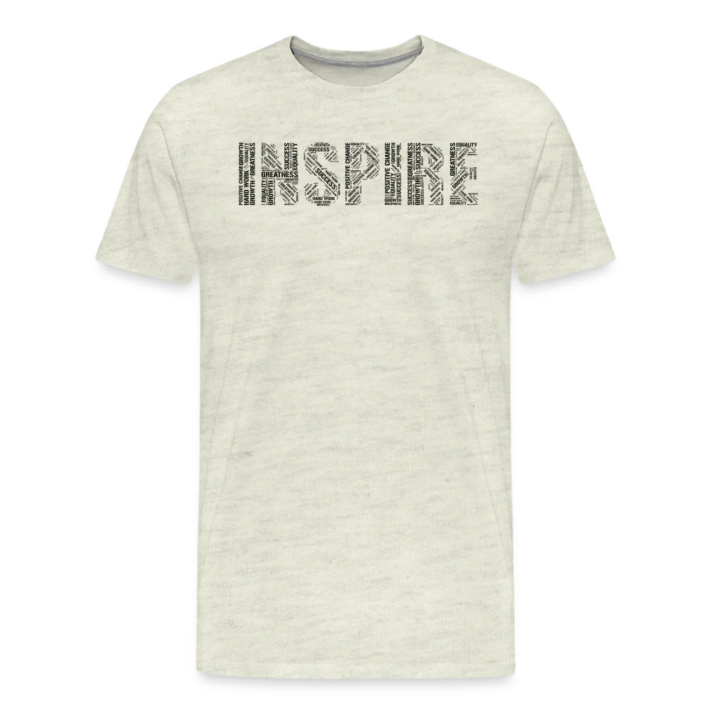 Inspire Word Cloud Men's Premium T-Shirt - Elevate Your Motivation - Fitness Fam Apparel