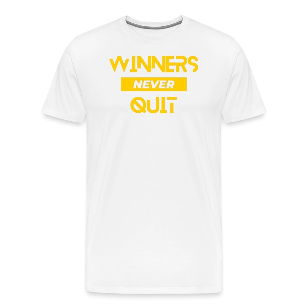 Stay Motivated with Our 'Winners Never Quit' T-Shirt - Fitness-Inspired Graphic Tee by Fitness Fam Apparel - Fitness Fam Apparel