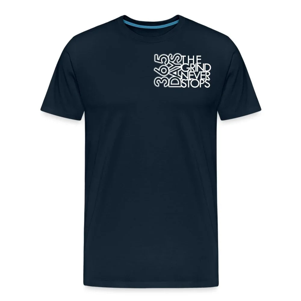 365 Days: The Grind Never Stops - Motivational graphic T-Shirt - Fitness Fam Apparel