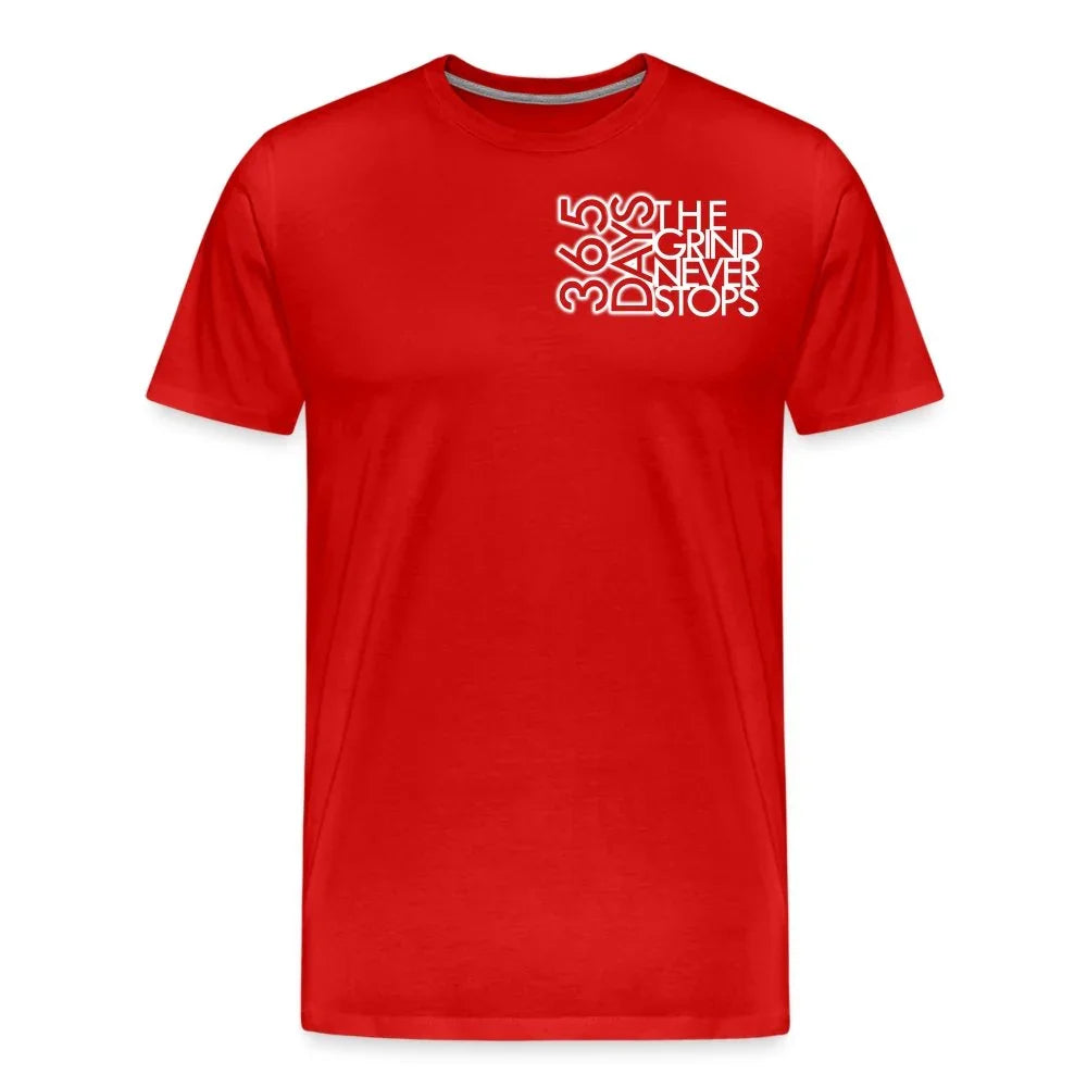 365 Days: The Grind Never Stops - Motivational graphic T-Shirt - Fitness Fam Apparel