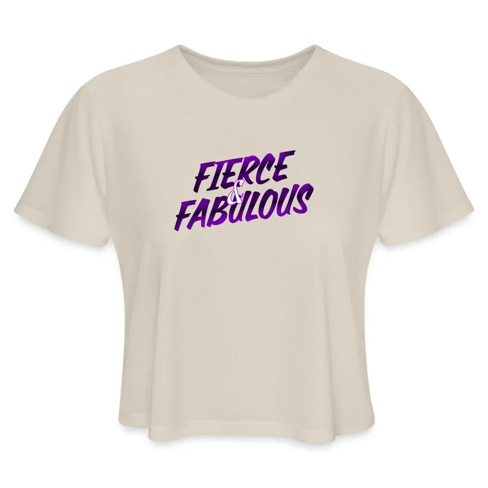 Fierce and Fabulous Women's Cropped T-Shirt - Empowering Fitness Apparel for Confident Women - Fitness Fam Apparel