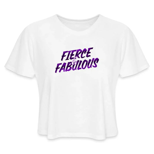 Fierce and Fabulous Women's Cropped T-Shirt - Empowering Fitness Apparel for Confident Women - Fitness Fam Apparel
