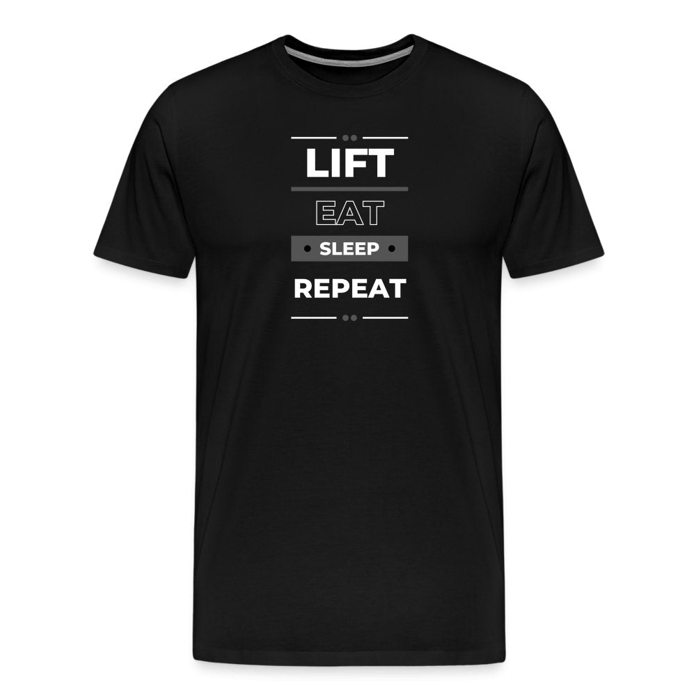 Lift Eat Sleep Repeat Men's Gym T-Shirt for Workouts and Casual Wear - Fitness Fam Apparel