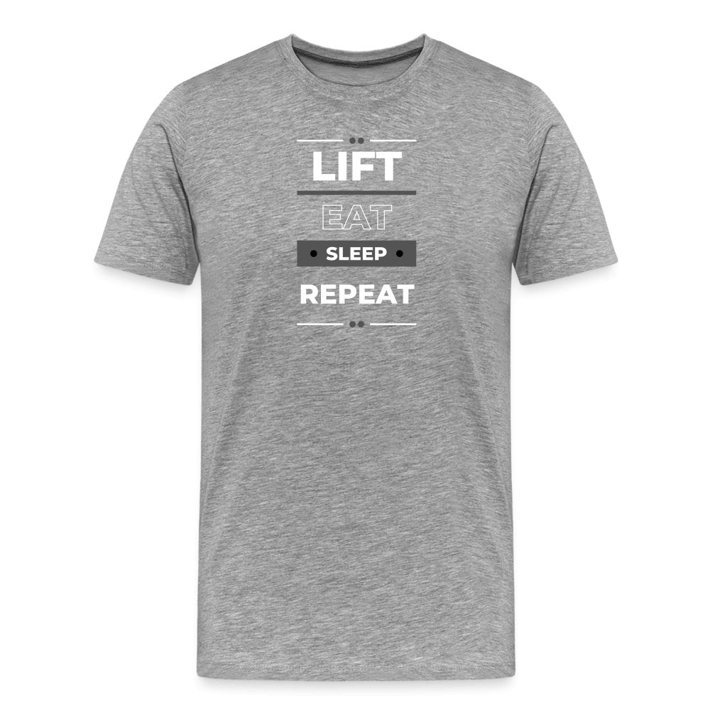 Lift Eat Sleep Repeat Men's Gym T-Shirt for Workouts and Casual Wear - Fitness Fam Apparel