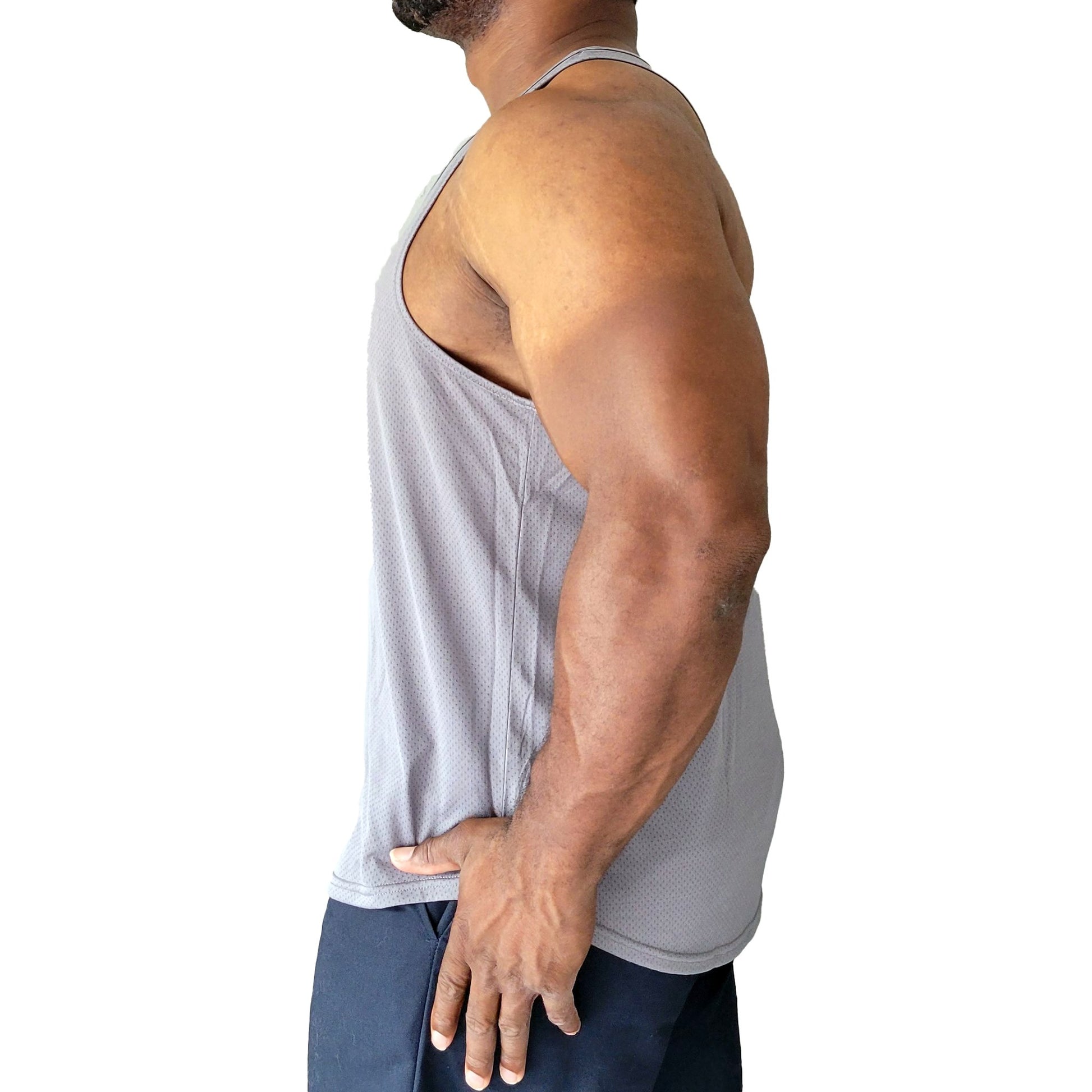 Men's Quick Dry Y-Back Muscle Tank Top for Gym Workouts - Fitness Fam Apparel