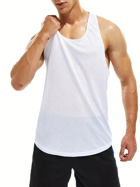 Men's Quick Dry Y-Back Muscle Tank Top for Gym Workouts - Fitness Fam Apparel