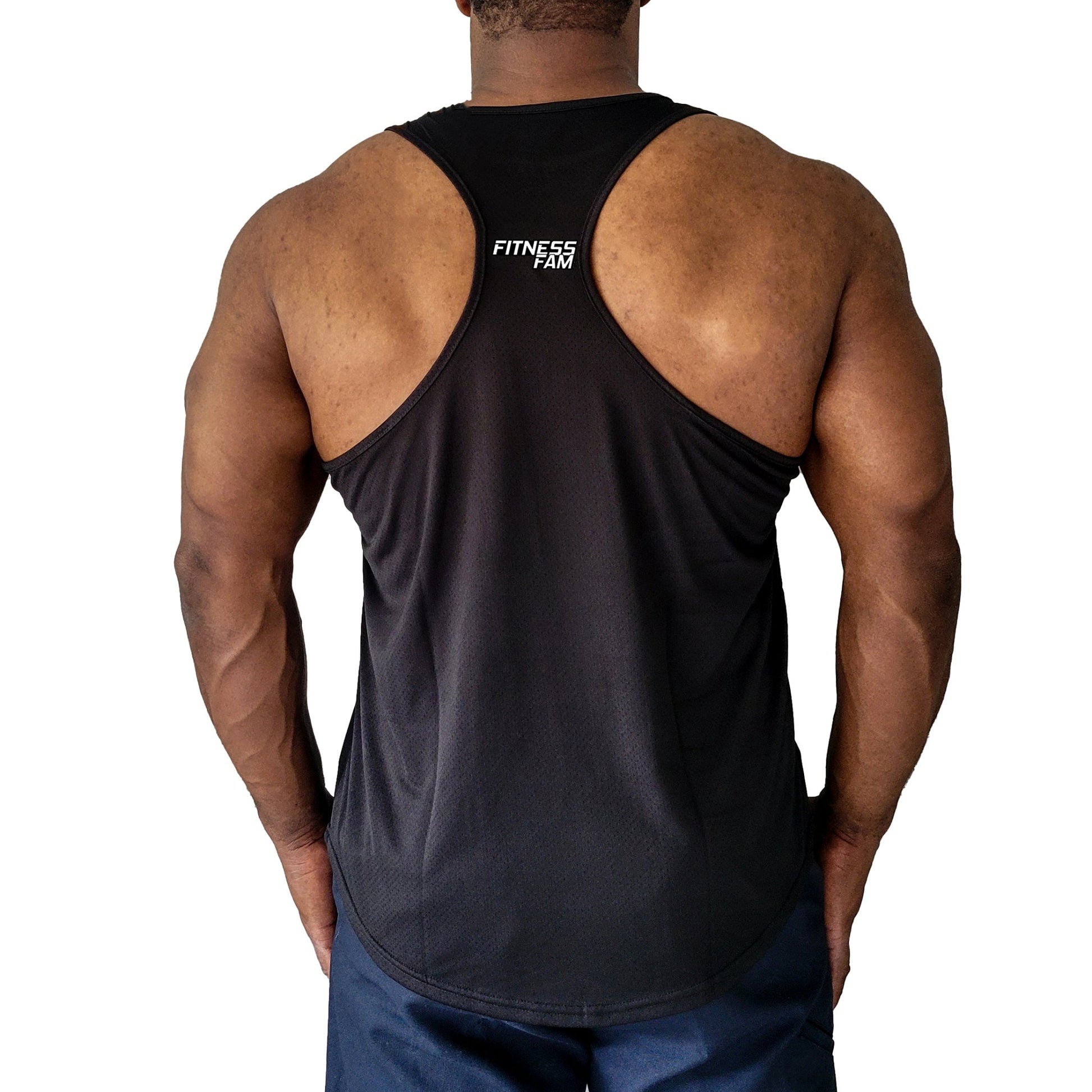 Men's Quick Dry Y-Back Muscle Tank Top for Gym Workouts - Fitness Fam Apparel