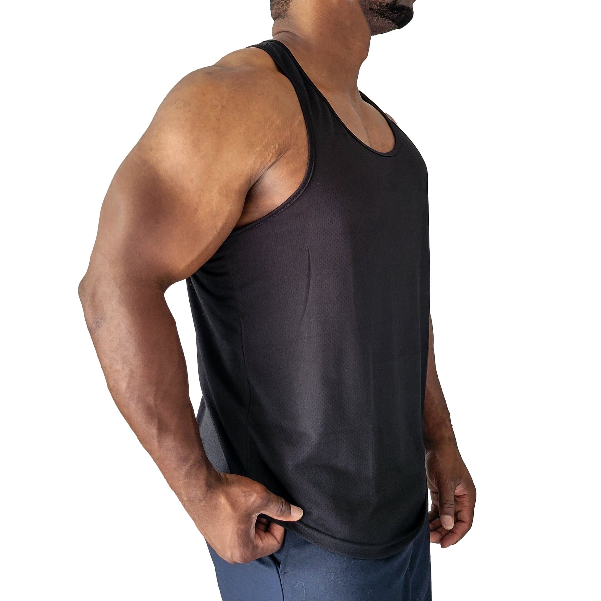 Men's Quick Dry Y-Back Muscle Tank Top for Gym Workouts - Fitness Fam Apparel