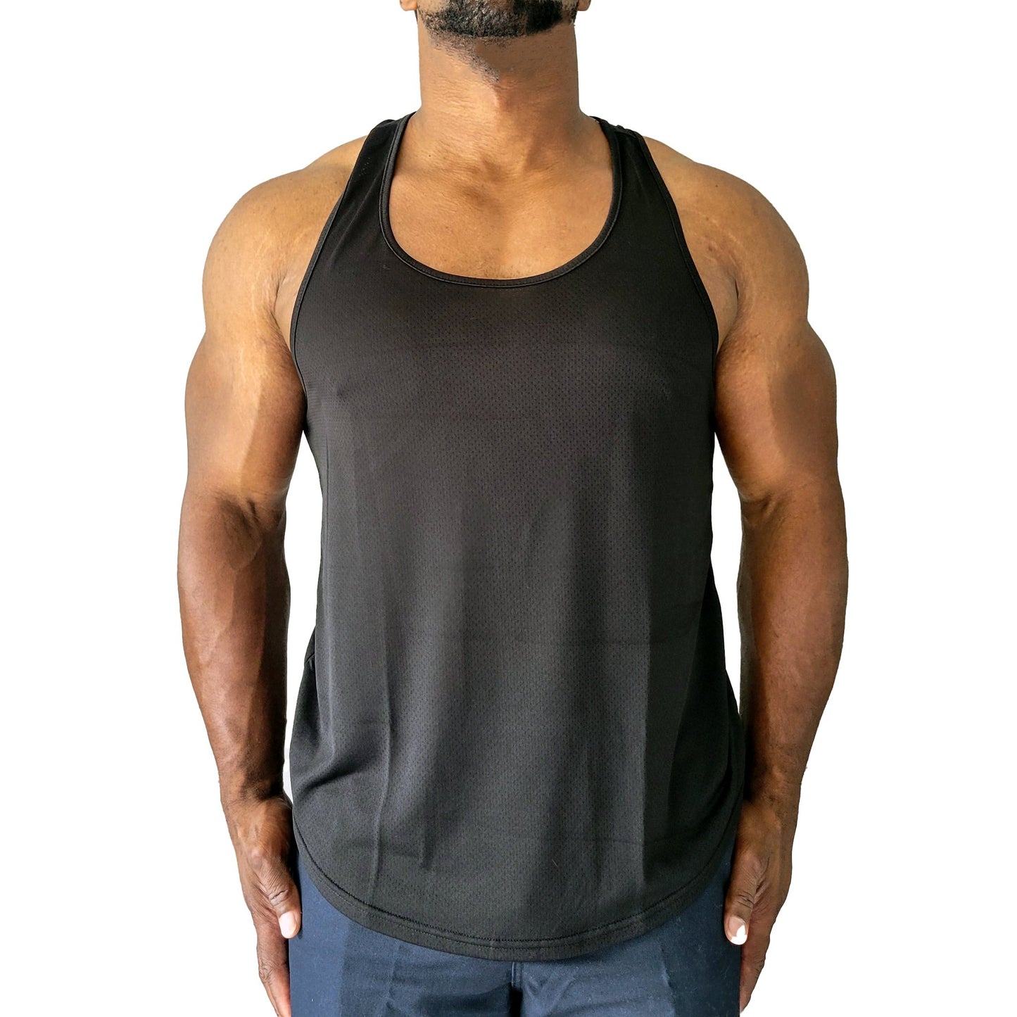 Men's Quick Dry Y-Back Muscle Tank Top for Gym Workouts - Fitness Fam Apparel