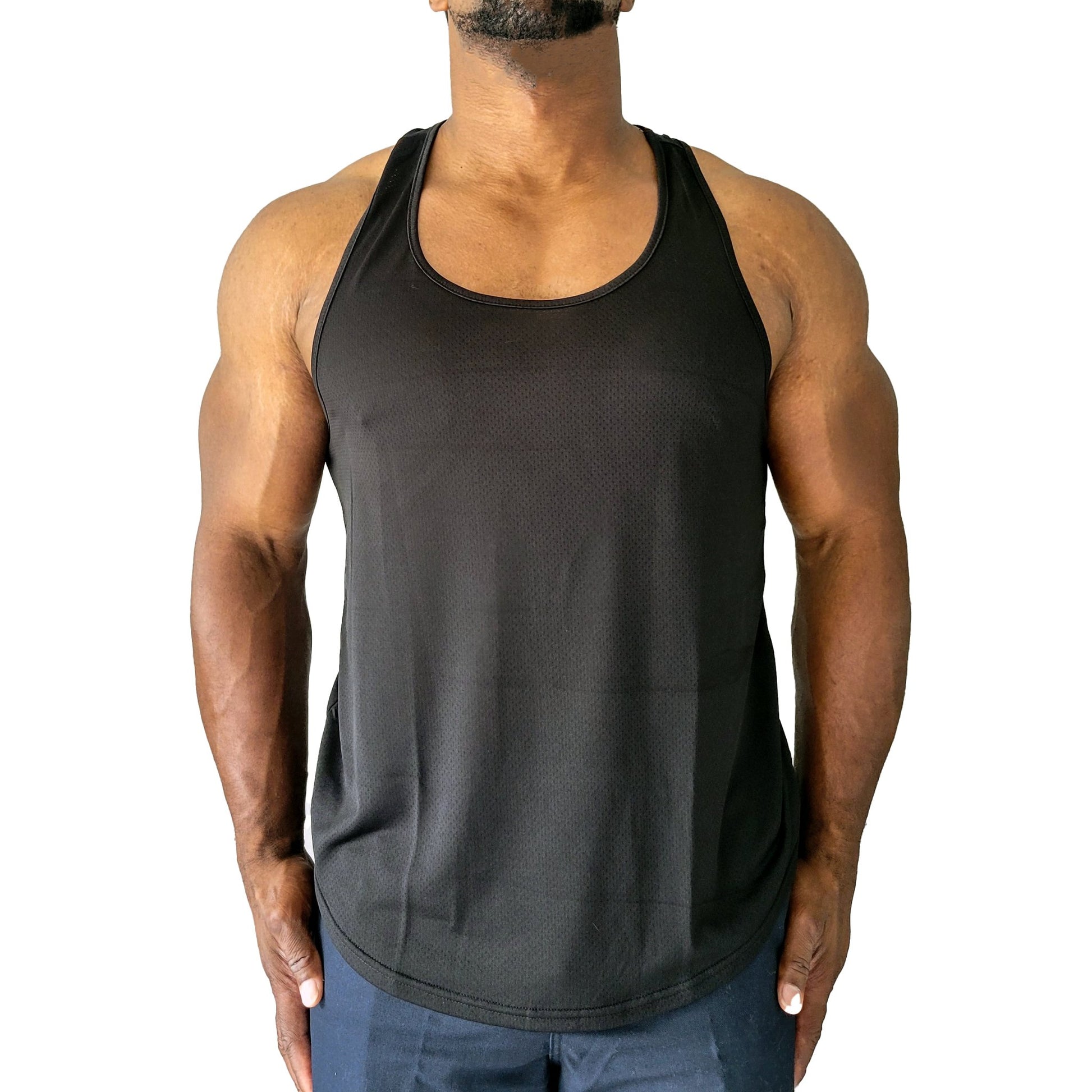 Men's Quick Dry Y-Back Muscle Tank Top for Gym Workouts - Fitness Fam Apparel