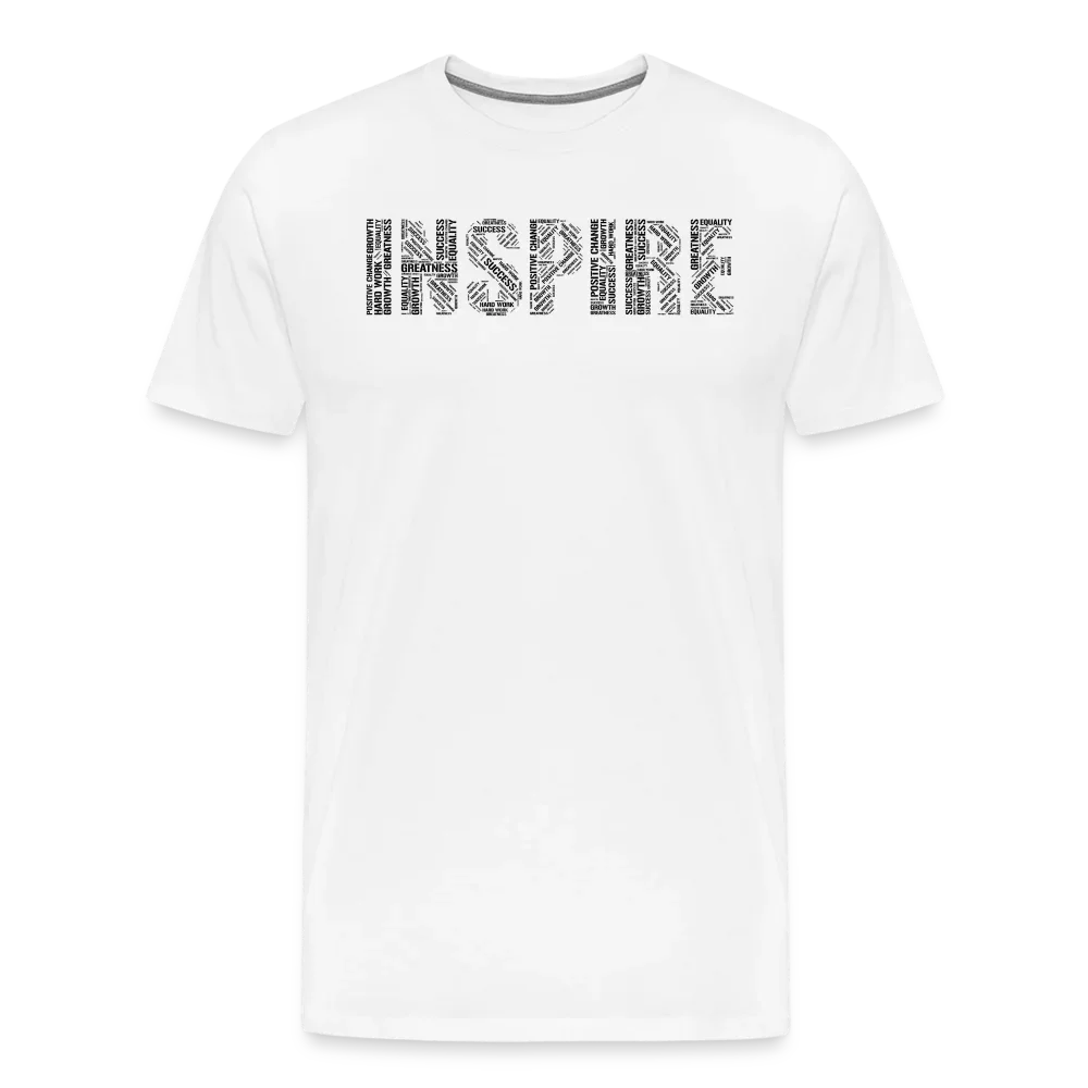 Inspire Word Cloud Men's Premium T-Shirt - Elevate Your Motivation - Fitness Fam Apparel
