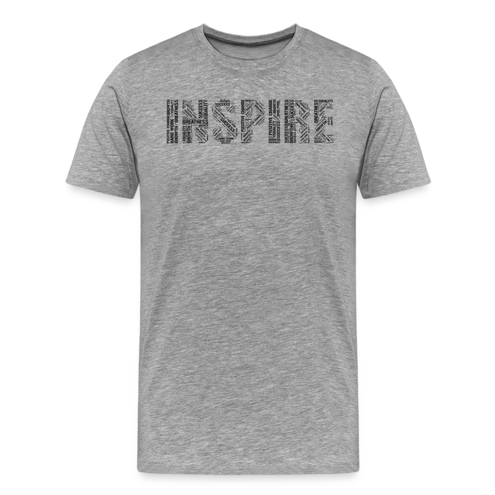 Inspire Word Cloud Men's Premium T-Shirt - Elevate Your Motivation - Fitness Fam Apparel