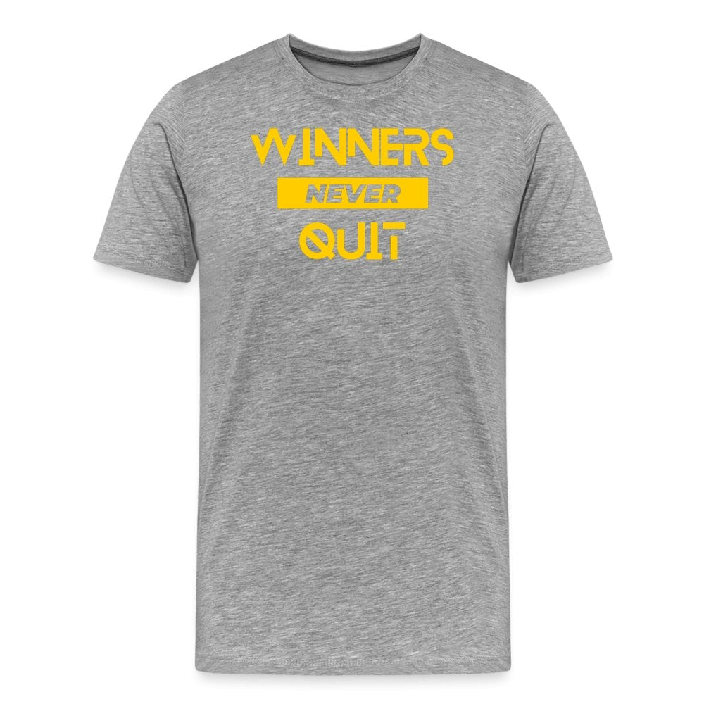 Stay Motivated with Our 'Winners Never Quit' T-Shirt - Fitness-Inspired Graphic Tee by Fitness Fam Apparel - Fitness Fam Apparel