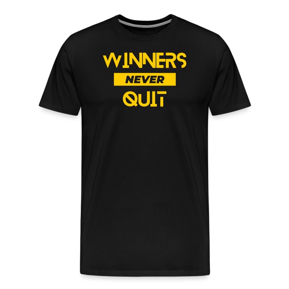 Stay Motivated with Our 'Winners Never Quit' T-Shirt - Fitness-Inspired Graphic Tee by Fitness Fam Apparel - Fitness Fam Apparel