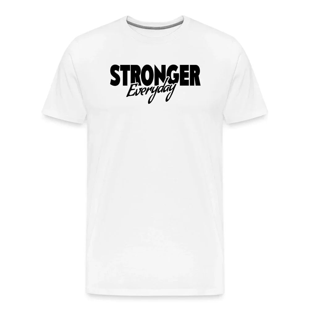 Stronger Everyday Black Version Premium T-Shirt - Fitness Fam Apparel