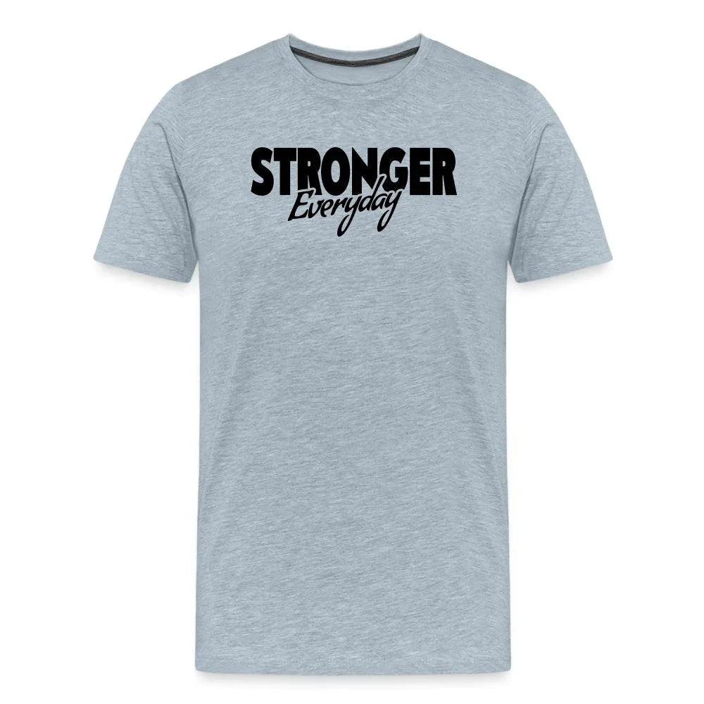 Stronger Everyday Black Version Premium T-Shirt - Fitness Fam Apparel